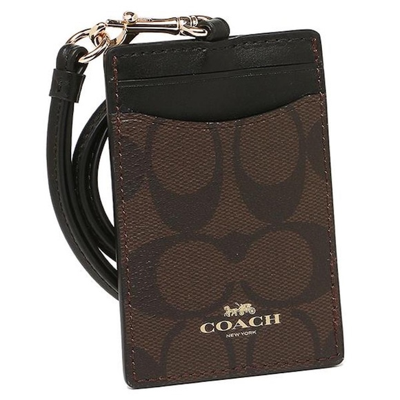 Coach Accessories - NEW Coach Signature Card Case Employee ID lanyard